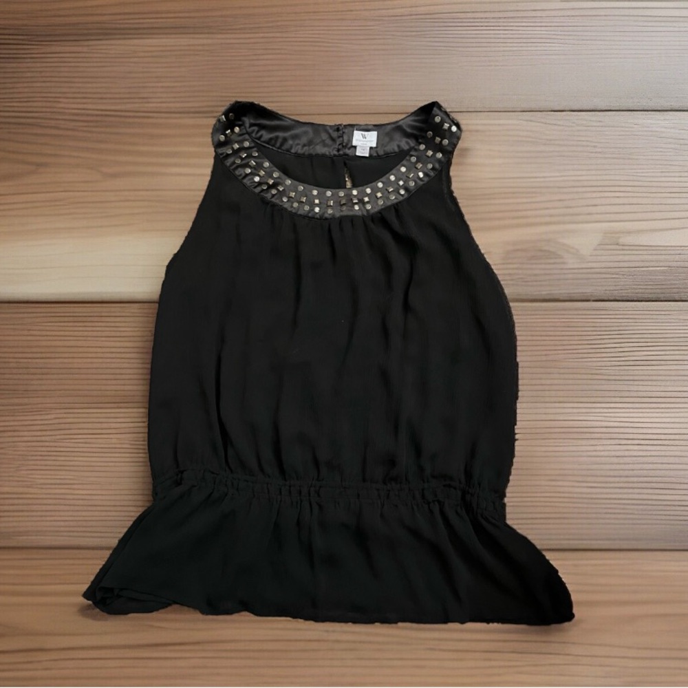 Women’s Plus Size Sleeveless Blouse Black 1X